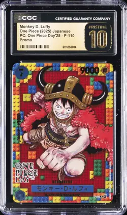 2025 ONE PIECE JPN PC: ONE PIECE DAY'25 PROMO MONKEY D. LUFFY CGC 10 PRISTINE - Image 1