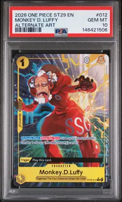 2026 ONE PIECE STARTER DECK ST29-EGGHEAD ALTERNATE ART MONKEY D. LUFFY PSA 10 - Image 1