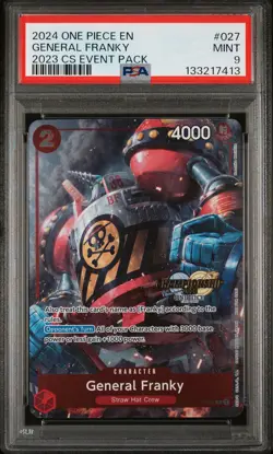 2024 ONE PIECE CHAMPIONSHIP 2023 EVENT PACK #027 GENERAL FRANKY PSA 9 - Image 1