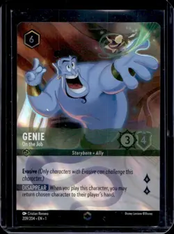 2023 Disney Lorcana TCG: The First Chapter Genie - On Job Alternate Art #209/204 - Image 1