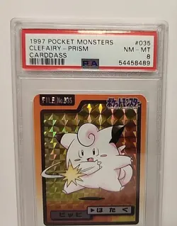 PSA 8 Clefairy #035 Prism 1997 Pocket Monsters Japanese Carddass Pokemon Card - Image 3