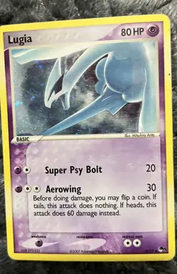 Lugia 002/017 POP Series 5 Holo Pokemon Card Played - Image 1