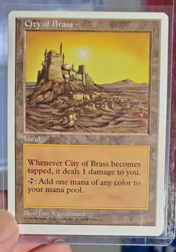 City of Brass MP 5th Edition Land Card for Magic: The Gathering - Image 1