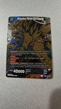 Dragon Ball Super Card Game Miraculous Fighter SS3 Gogeta Card #BT5-120-SCR - Image 1