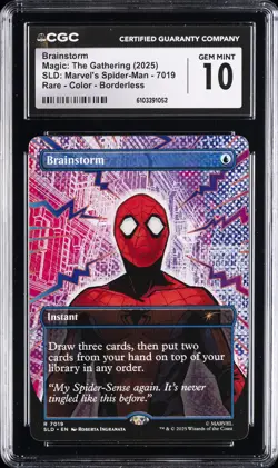 2025 MAGIC: THE GATHERING MARVEL'S SPIDER-MAN #7019 BRAINSTORM CGC 10 - Image 1