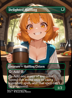Delighted Halfling - MTG Anime Custom Playtest - Image 1