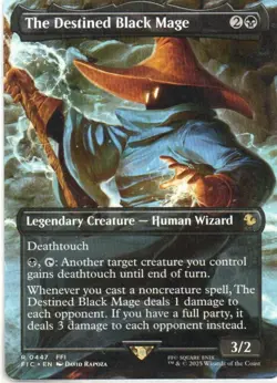MTG: Final Fantasy Commander: Borderless The Destined Black Mage: LP Condition - Image 1
