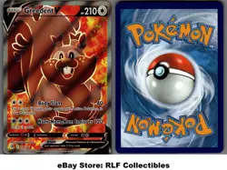 2021 Pokemon, Fusion Strike, #256/264 Greedent V, Full Art Holo Ultra Rare - Image 1