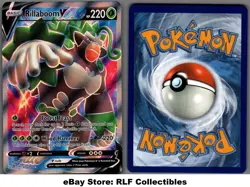 2020 Pokemon, Rebel Clash, #175/192 Rillaboom V, Full Art Holo Ultra Rare - Image 1