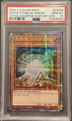 2024 PSA 10 YUGIOH RA03 QCR SECRET RARE WHITE STONE OF LEGEND 💎 - Image 1