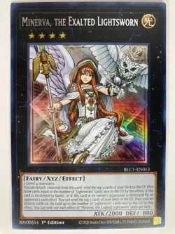 Minerva, the Exalted Lightsworn - BLC1-EN013 - Silver Ultra Rare - Image 1
