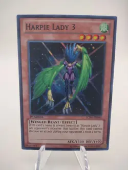 Harpie Lady 3LCJW-EN092 Super Holo Rare 1st Edition Yu-Gi-Oh - Image 1