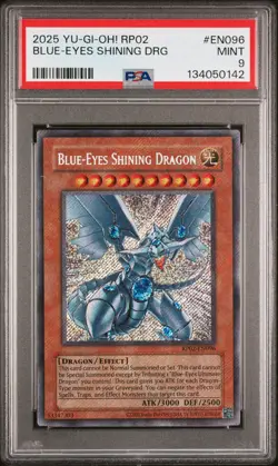 2025 YU-GI-OH! RP02-RETRO PACK 2 #EN096 BLUE-EYES SHINING DRAGON PSA 9 - Image 1