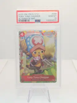 2025 ONE PIECE Tony Tony Chopper Starter Deck ST21-EX GEAR 5 ALT ART #8 PSA 10 - Image 1