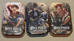 One Piece Card Game Mini-Tin Pack Set Vol.2 New Sealed.Includes Ace, Sabo, Luffy - Image 1