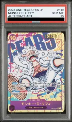 PSA10 ONE PIECE Card Monkey D. Luffy Alt Art OP05-119 SEC Japanese 2023 PSA10 - Image 1