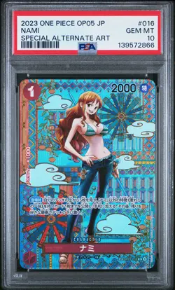 2023 ONE PIECE JAPANESE OP05-AWAKENING OF THE NEW ERA #016 NAMI PSA 10 - Image 1