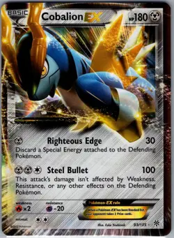 Cobalion EX 93/135 Plasma Storm - Pokemon Card - LP - Image 1