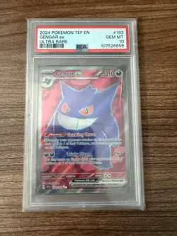 PSA 10 Ultra Rare Gengar ex SV05: Temporal Forces 193/162 Holo Pokemon Card - Image 1