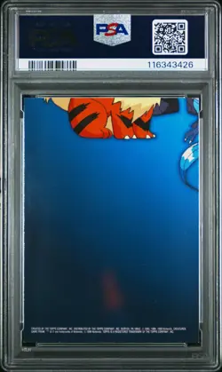 1999 TOPPS POKEMON SERIES 1 CHARACTER CARDS FOIL #TV11 MEOWTH PSA 6 - Image 2