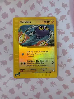 Pokemon Card Chinchou 71/147 Reverse Holo Aquapolis 213💎NM💎 - Image 1