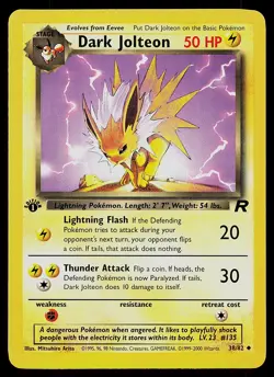 Pokemon Card - Dark Jolteon Team Rocket 38/82 Uncommon 1st Edition - Image 1