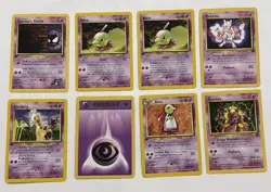 First 1st Edition Gastly Natu Psychic Pokemon Card Lot Mewtwo Promo Near Mint NM - Image 1