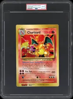 2000 Pokemon JPN Promo #4 Charizard Corocoro English Jumbo Card PSA 8 - Image 1