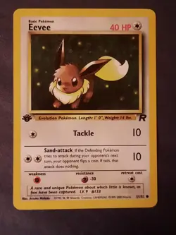 2000 Pokemon Card Team Rocket 1st Edition Eevee #55 ( MINT ) - Image 3