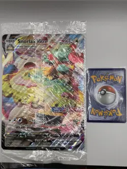 Pokemon Sword & Shield Snorlax VMAX Jumbo Card 142/202 Sealed - Image 1