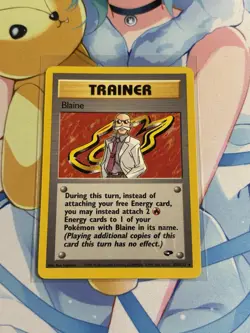 BLAINE 100/132 Gym Challenge Pokemon Card Unlimited Non-Holo Rare WOTC NM - Image 1