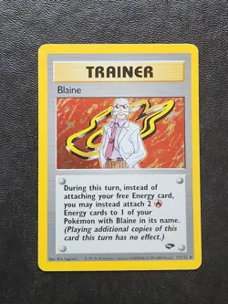 Blaine (17) Holo Rare Gym Challenge Holo 017/132 Pokemon Cards Collect - Image 1