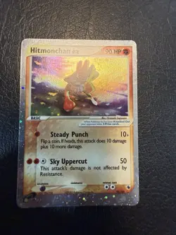 Pokemon TCG Hitmonchan EX Ruby and Sapphire Holo Ultra Rare Card 98/109 MP+ - Image 1