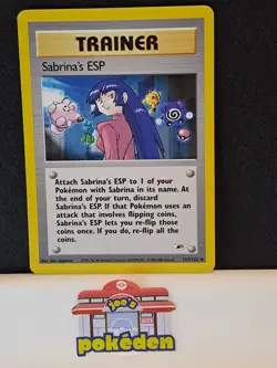 Pokemon Card Sabrina's ESP Gym Heroes Uncommon 117/132 NM - Image 1