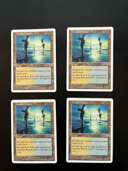 7th Edition MTG 4x Adarkar Wastes - see pictures for condition - Image 1