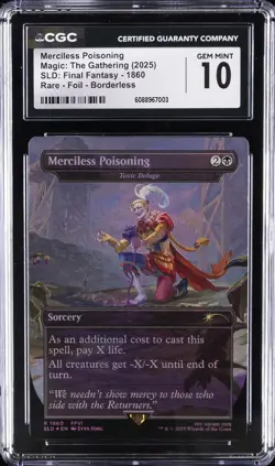 2025 MAGIC: THE GATHERING SLD: FINAL FANTASY #1860 MERCILESS CGC 10 GEM MINT - Image 1