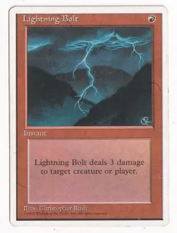 MTG Lightning Bolt 4th Edition Regular Common Magic The Gathering LP - Image 1