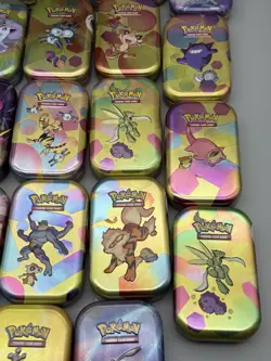 x32 Pokemon One Piece EMPTY Mini Tin Lot 151 Prismatic Most Inserts Included - Image 4