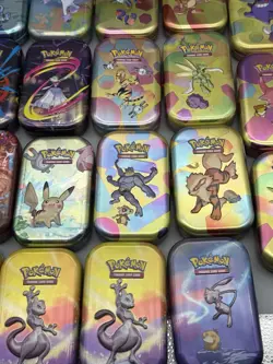 x32 Pokemon One Piece EMPTY Mini Tin Lot 151 Prismatic Most Inserts Included - Image 5