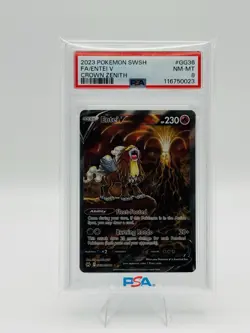 Pokemon Entei V GG36/GG70 Crown Zenith Galarian Gallery Holo PSA 8 - Image 1