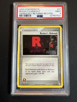 Pokemon Rocket's Hideout EX Team Rocket Returns Reverse Holo #87 PSA 9 Mint - Image 1