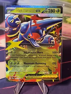 Mega Heracross ex 004/094 Phantasmal Flames Evolution Pokemon Pokemon Card ENG - Image 1