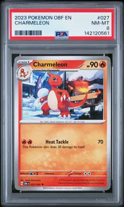 2023 POKEMON OBF EN-OBSIDIAN FLAMES #027 CHARMELEON PSA 8 - Image 1