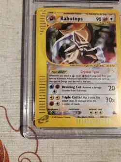 Crystal Kabutops Skyridge Pokemon TCG #150 CGC 10 Gem Mint - Image 3