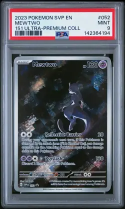 2023 Pokemon Mewtwo Mew 151 Ultra Premium Collection Promo #052 PSA 9 Mint - Image 1