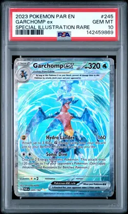2023 POKEMON PAR EN-PARADOX RIFT SPECIAL ILLUSTRATION RARE GARCHOMP EX PSA 10 - Image 1