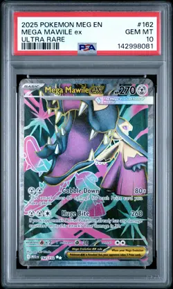 2025 POKEMON MEG EN-MEGA EVOLUTION ULTRA RARE #162 MEGA MAWILE EX PSA 10 - Image 1