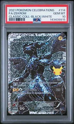 2021 POKEMON CELEBRATIONS CLASSIC COLLECTION #114 FULL ART/ZEKROM PSA 10 - Image 1