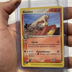 Pokemon Blaziken 15/109 EX Ruby & Sapphire Unlimited Non Holo Rare TCG LP Card - Image 2
