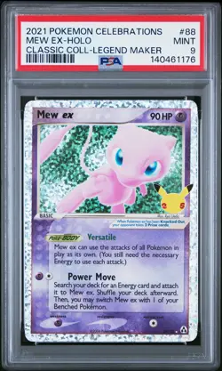 2021 POKEMON CELEBRATIONS CLASSIC COLLECTION #88 MEW EX-HOLO PSA 9 - Image 1